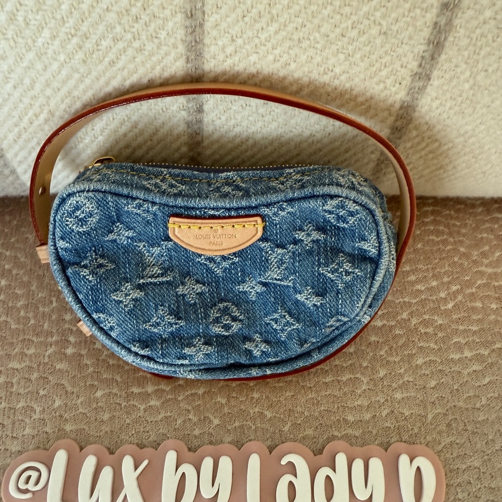 Louis Vuitton micro denim pochette Usually sold